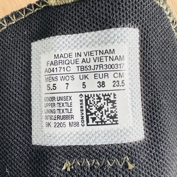 Converse Women Shoes Run Star Motion Hi Sz 7 Olive Green Chunky Sneakers A04171C - Picture 13 of 15